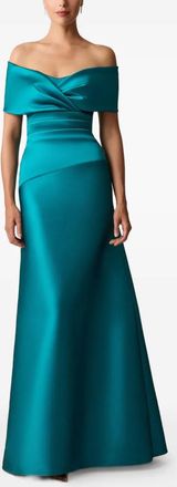 Teri Jon Off-shoulder avondjurk - Blauw