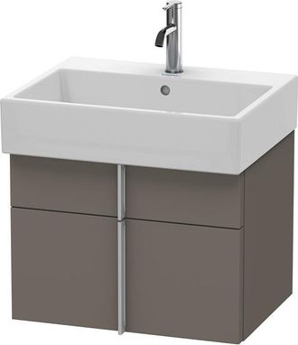 Duravit Duravit Vero Air Mueble De Pared 58,4 X 43,1 Cm, 1 Caj&oacute;n, 1 Extra&iacute;ble, Para Vero Air 235060, Color (frente/cuerpo): Flanela Gris Seda Lacado Mate - Va