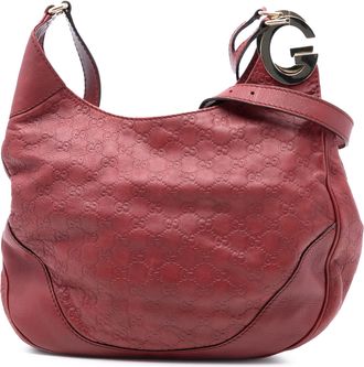 Gucci Pre-owned Womens Guccissima Charlotte Crossbody - Dark Red Leather - One Size