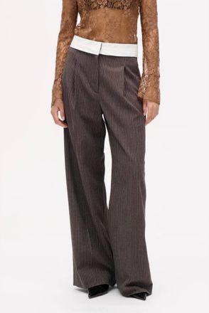 Baum Und Pferdgarten Neyat Trouser Pant In Brown Pinstripe