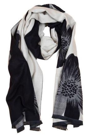 Saachi Floral Reversible Scarf in Black at Nordstrom Rack