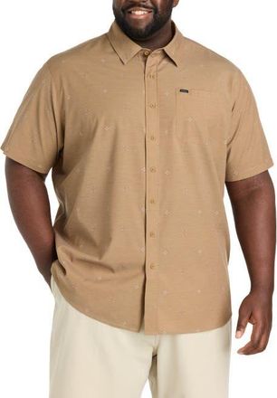 O'Neill Big & Tall TRVLR Series Traverse Performance Sport Shirt V2 in Dark Khaki at Nordstrom, Size Xx-Large
