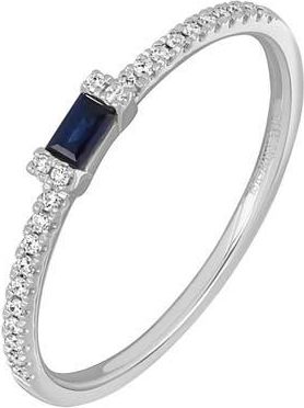 Bony Levy El Mar Stacking Ring in 18K White Gold Sapphire at Nordstrom, Size 6.5