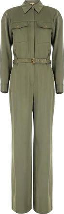 Michael Kors Jumpsuits & Playsuits, Dames, Groen, XS, Satijn, Satin Ls Jumpsuit