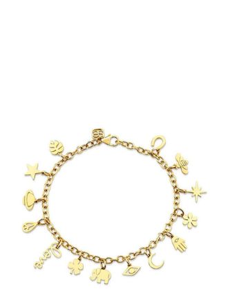 Sydney Evan 14kt yellow gold multi-charm bracelet - women - 14kt Yellow Gold - One Size