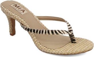 Mia Zania Genuine Calf Hair Sandal in Zebra at Nordstrom, Size 6.5