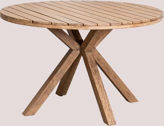 Sklum Mesa De Jard&iacute;n Redonda En Madera Naele Sklum &Oslash;120 Cm