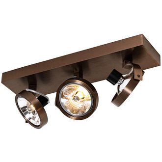 QAZQA Faretto go - Design - Alluminio - Bronzo - Allungato Max. 3 x Watt - Qazqa