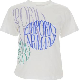 Emporio Armani Witte T-shirt voor dames - Dames - T-shirts - Wit - XS - Katoen - Tops