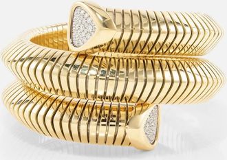 Marina B Trisola Triple 18kt gold bangle with diamonds