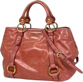 Miu Miu Pre-owned Handbags, female, Pink, Size: ONE SIZE Pre-owned Shoulder Bag