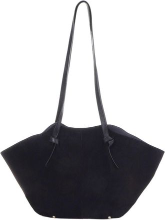 Adornia Black Large Tote with Contrast Straps