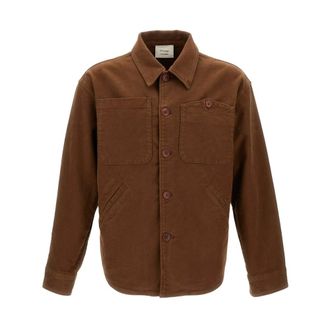 TELA GENOVA Heren, Jassen, Bruin, Maat: S Katoen