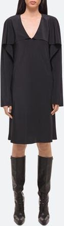 Helmut Lang Silk Shift Dress with Scarf in Black at Nordstrom Rack, Size X-Small