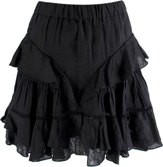 Isabel Marant Etoile Black Alikaya Mini Skirt Size XXS
