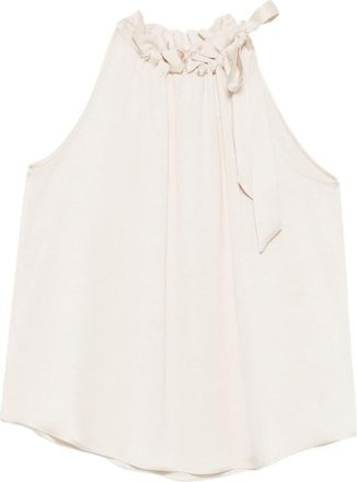 PESERICO Ruffled Tie Blouse