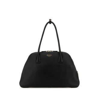 Prada Black Leather Medium Shopping Bag