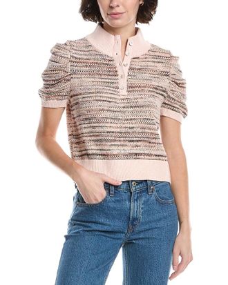525 america Ombre Cropped Knit Top