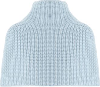 SA SU PHI Light Blue High-Neck Cashmere Scarf