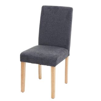 Hhg Hhg - Nunca Usado] Littau Silla De Comedor, Silla De Cocina, Tela/textil, Gris Antracita, Patas Claras