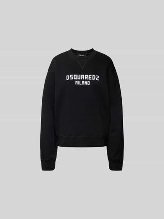 Dsquared2 Oversized Sweatshirt mit Label-Print in Black, Gr&ouml;&szlig;e M
