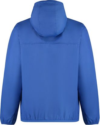 K-Way Mens Claude Hooded Nylon Jacket Blue Polyamide Raincoats Coat