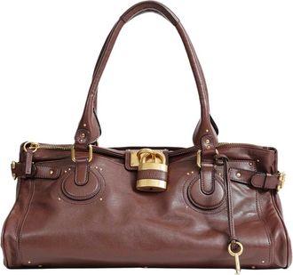 Chlo&eacute; Paddington Top Handle Bag - Dames - Handtassen - Bruin - ONE Size - Katoen - Tassen