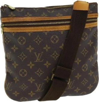 Louis Vuitton Pre-owned Cross Body Bags, female, Brown, Size: ONE SIZE Pre-owned Canvas Cross Body Bag