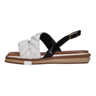 Fabi Harrods Platte Sandaal - Dames - Sandalen - Wit - 36 EU - Leer - Schoenen