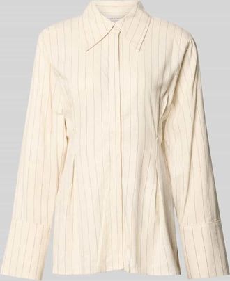 Gestuz Hemdbluse aus Viskose-Mix Modell Tascha in Beige, Gr&ouml;&szlig;e 34