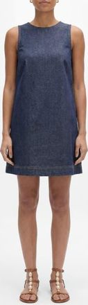 M&S Collection Denim Shift Dress in Dark Indigo Blue at Nordstrom, Size 14