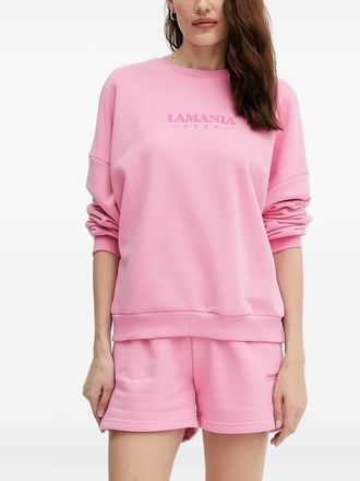 La Mania logo-embroidered sweatshirt - women - Hemp/Cotton/Polyester - XS/S - Pink