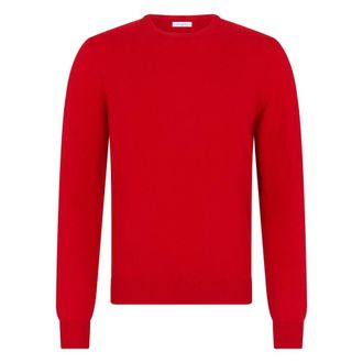 Malo Truien & Vesten, Heren, Rood, 3Xl, Cashmere Trui met Ronde Hals
