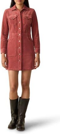 Faherty Michelle Long Sleeve Stretch Corduroy Shirtdress in Spiced Apple at Nordstrom Rack, Size 0