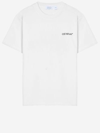 Off-white T-Shirt aus cremefarbener Baumwolle mit Logo