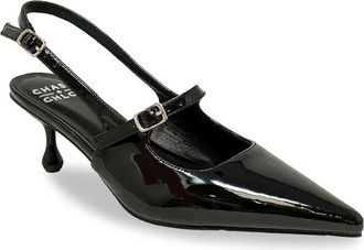 Chase + Chloe by Intouch Footwear Arima Slingback Pump in Black Patent at Nordstrom Rack, Size 5.5
