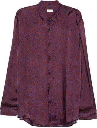 Dries Van Noten Floral Patterned Relaxed-Fit Classic Shirt