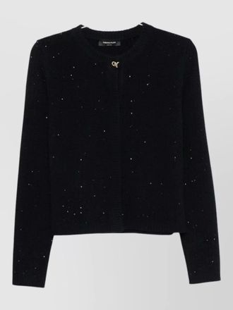Fabiana Filippi wool cardigan crew neck sequin detail