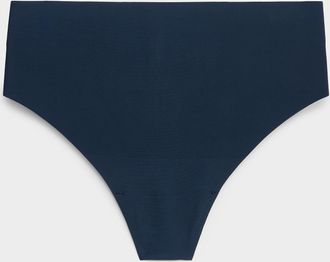 Miiyu Womens Stretch microfibre high-waist thong Recycled nylon