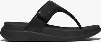 FitFlop Womens FitFlop F-MODE GO Womens Toe Post Sandals All Black - Size: 5