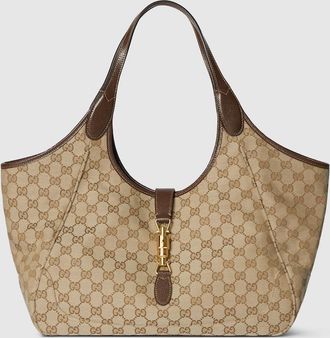 Gucci Mercato Medium Tote Bag, Beige, GG Canvas