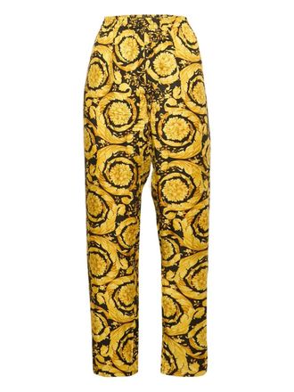 Versace Barocco zijden broek - Geel