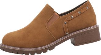 Generic Ankle Boots for Women UK Fashion Side Zip Elegant Short Boots Biker Booties Casual Leather Booties Business Office Work School Walking Shoes(B-Light B