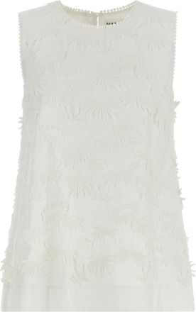 Parosh White Embroidered Top