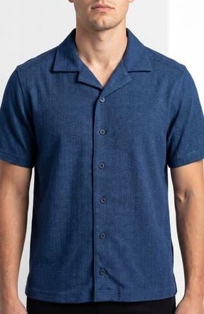 Burnside Short Sleeve Sweater Cardigan in Steel Blue at Nordstrom Rack, Size Xx-Large