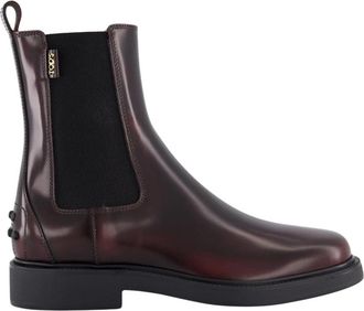 Tod's Rode Chelsea Boots voor Dames - Dames - Chelseaboots - Rood - 37 1/2 EU - Schoenen
