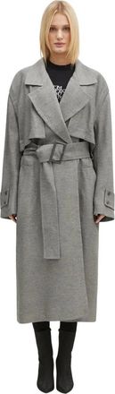 J.W.Anderson Jassen, Dames, Grijs, M, Katoen, Lange Trenchcoat