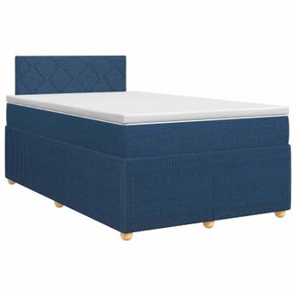 vidaXL Letto Box Spring Con Materasso Blu 120 X 190 Cm Tessuto Vidaxl