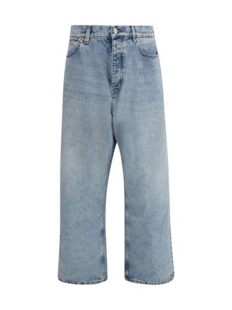 BALENCIAGA ハイウエストテニムスカト 572190TCW03 9018 BALENCIAGA バレンシアガ 20SS ハイウエストロングデニムパンツ