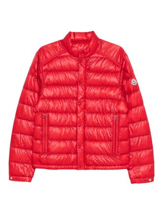 Moncler zip-pocket puffer jacket - Rood